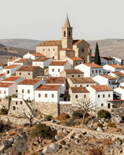 AI-generated illustration of Casco Histórico (Old Town)