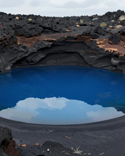 AI-generated illustration of Charco de los Marmoles