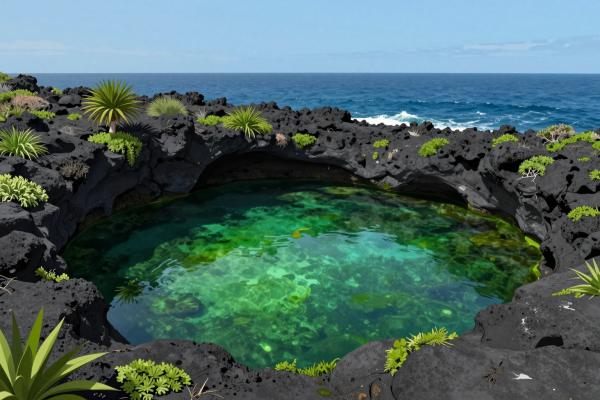 El Golfo Lagoon and Palm Grove
