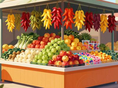AI-generated illustration of La Boqueria Market