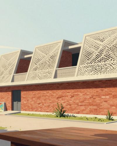 AI-generated illustration of Mercado de Abastos