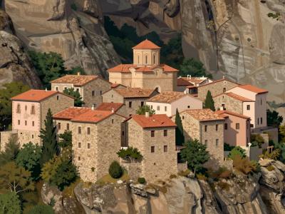 AI-generated illustration of Mirador de San Pedro