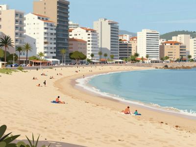 AI-generated illustration of Playa de la Concha