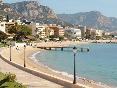 AI-generated illustration of Playa de Nagüeles