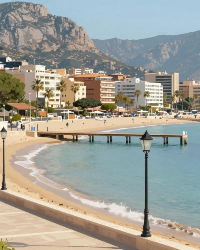 AI-generated illustration of Playa de Nagüeles