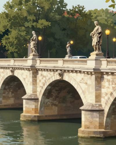 AI-generated illustration of Puente San Pablo