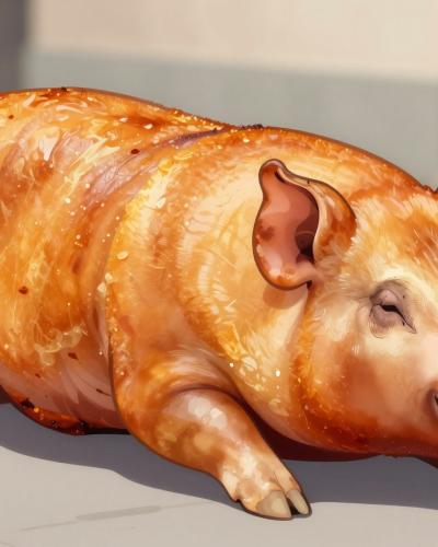 AI-generated illustration of Segovia Roast Pig (Cochinillo Asado)