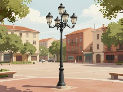 AI-generated illustration of Valverde Town Square (Plaza de la Constitución)