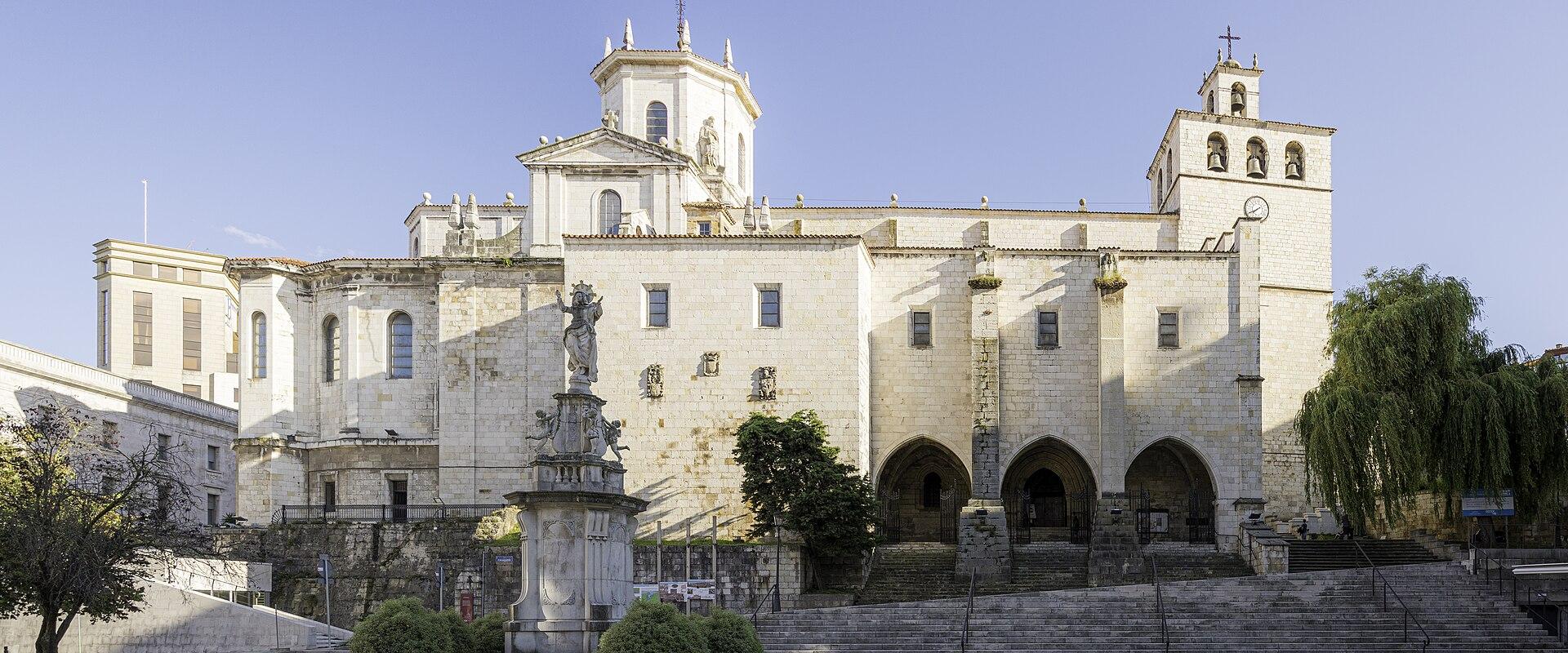 Santander Cathedral seen from the square below