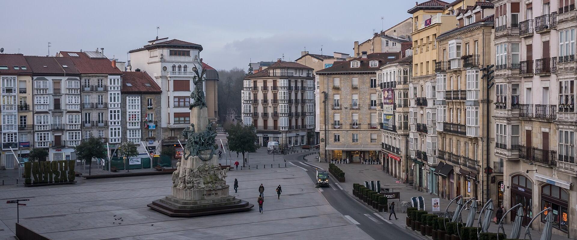 The Plaza de la Virgen Blanca in the old town of Vitoria-Gasteiz
