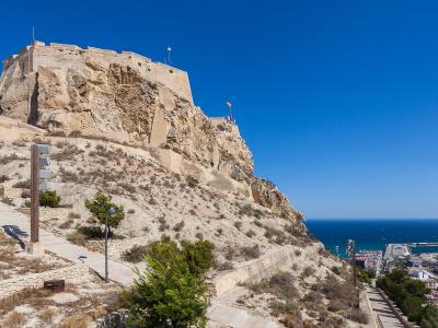 The Castle of Santa Bárbara on Mount Benacantil above Alicante