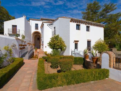 The garden courtyard of the Palacio de Mondragón, home of the Ronda museum
