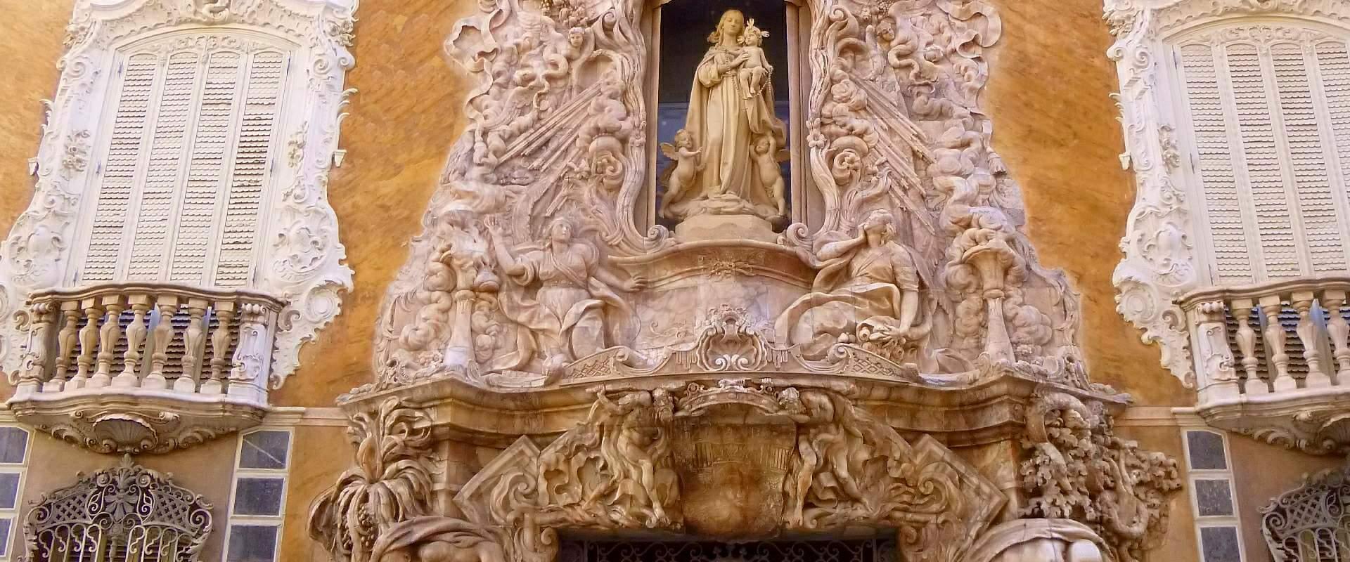 The alabaster portal of the Palacio del Marqués de Dos Aguas, home of the National Ceramics Museum in Valencia