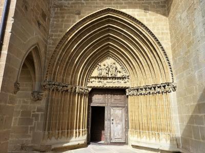 The Gothic portal of the church of Santa María in Ujué