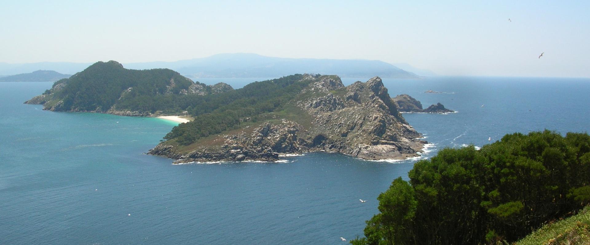 The Cíes Islands rising from the Atlantic off the Galician coast