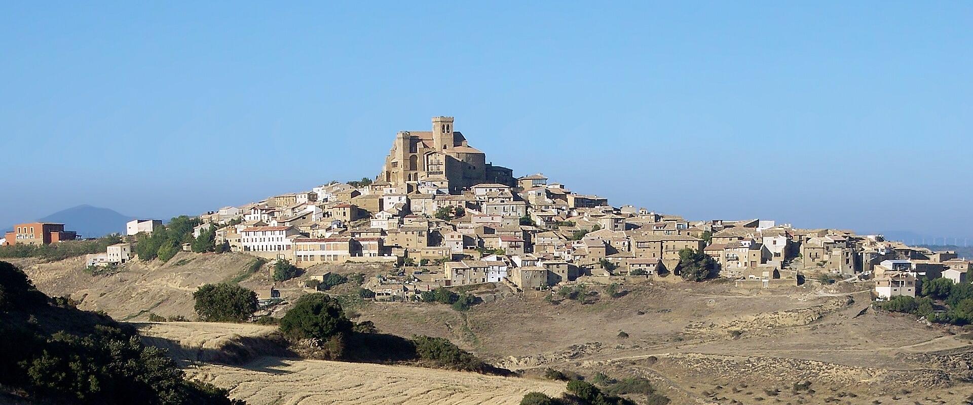 The hilltop village of Ujué in Navarre