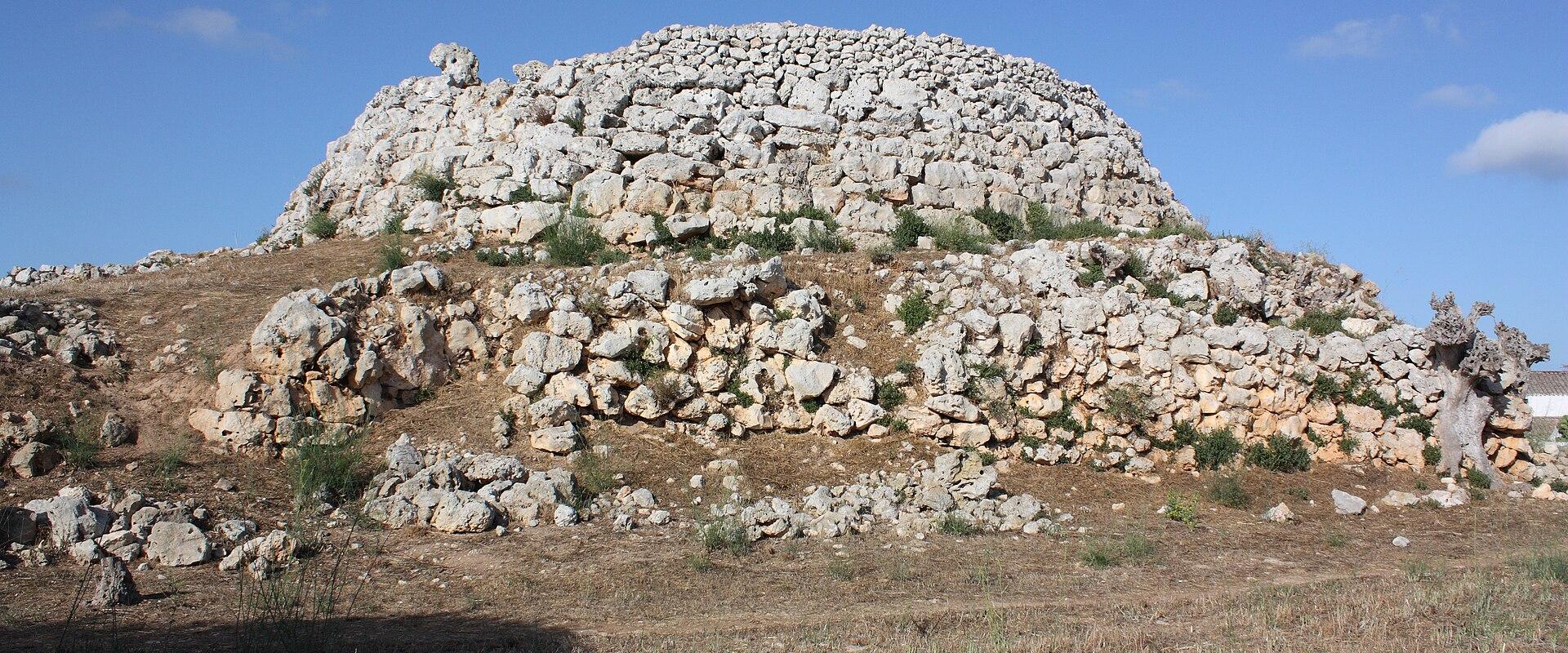 The prehistoric Talaiot de Trebalúger in Menorca