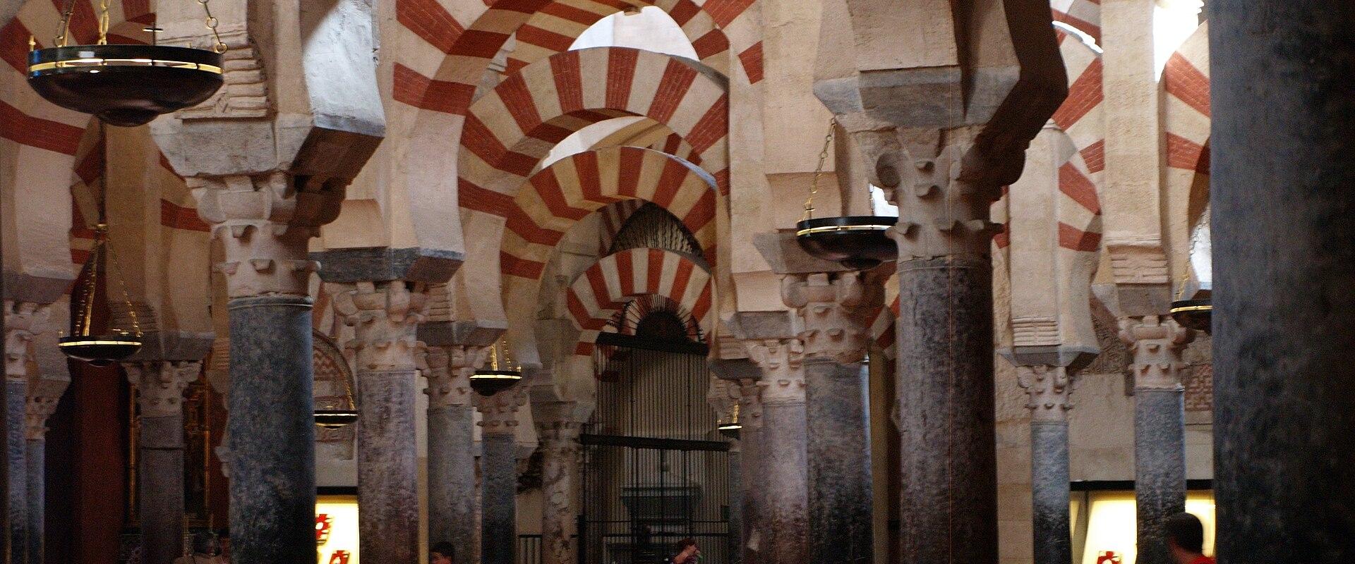 The red-and-white horseshoe arches of the Mezquita-Catedral of Córdoba