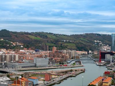 The Bilbao estuary and the Zorrotzaurre peninsula
